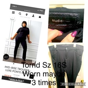 Torrid midrise trouser Sz 16S